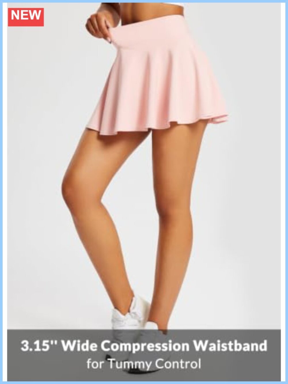 High Waisted Pleated Tennis Skort with Pockets Golf Skirt - Picture 4 of 6